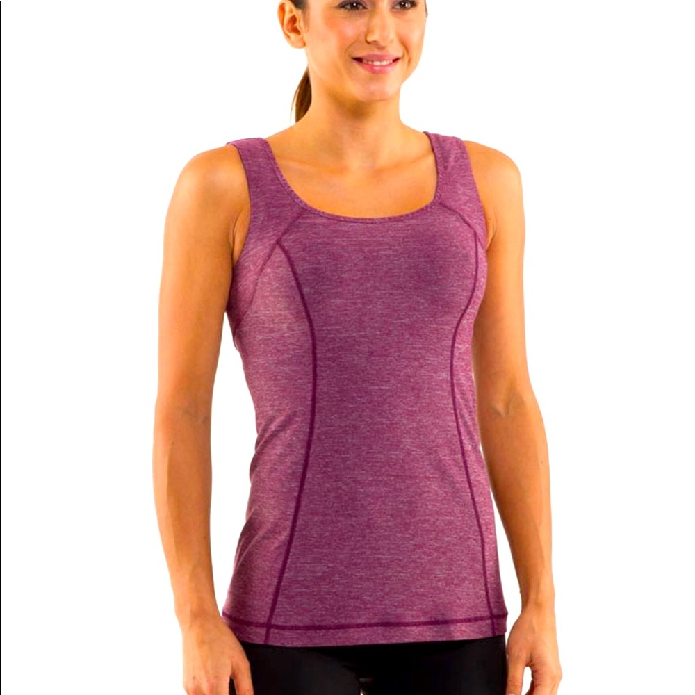 Lululemon Athletica run free tank Heathered plum size 4